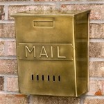 Antique Brass Wall Mount Mailbox