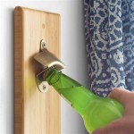 Wall Mounted Bottle Opener And Cap Catcher