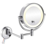 Wall Mounted Lighted Magnifying Mirror 10x