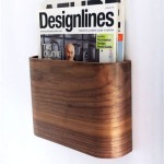 Wall Mounted Wooden Magazine Rack